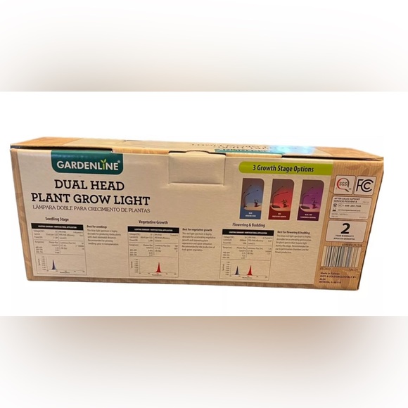 NEW LED Grow Lights Indoor Plants Hydroponics Dual Head Plant 3 Stages - Picture 2 of 3